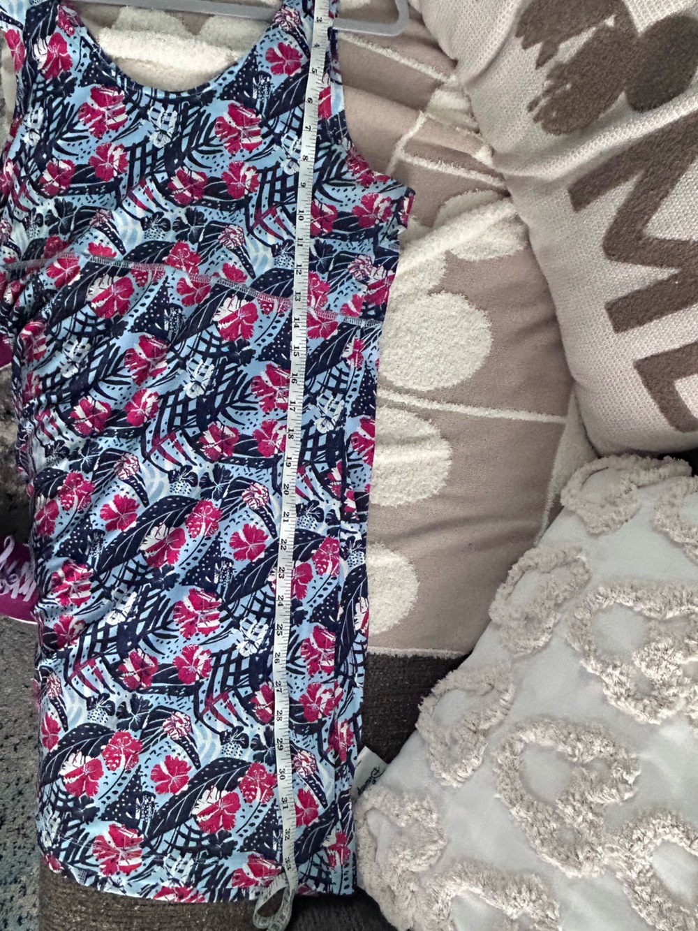 Huk Navy, Light Blue and Pink Floral Tank Dress - Picture 6 of 7